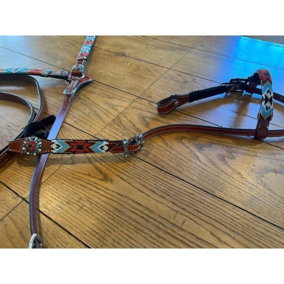 Showmen 3 piece Tack Set Beaded Brand NEW - Picture 10 of 11